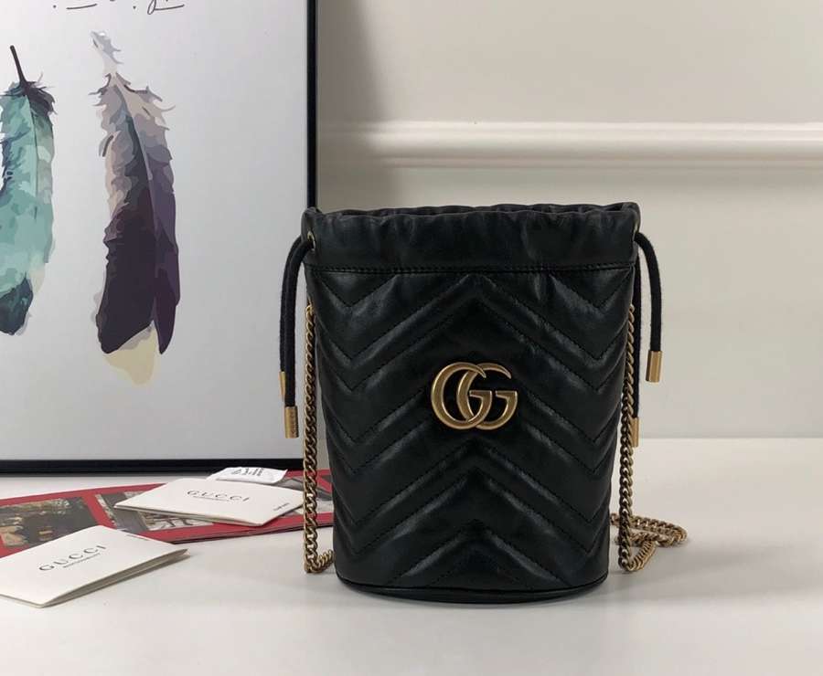 Gucci GG Marmont mini bucket bag 575163 DTDRT 1000